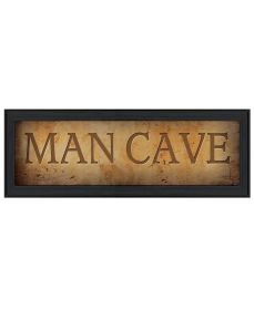 "Man Cave" by Artisan John Jones; Ready to Hang Framed Print; Black Frame