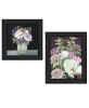 "Lilac & Wild Plum Bouquet" 2-Piece Vignette by House Fenway; Ready to Hang Framed Print; Black Frame