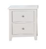 Selma Nightstand With 2 Drawers Storage In White Finish
