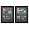 "Reminders from Mom and Dad Collection" 2-Piece Vignette By Tonya Crawford; Printed Wall Art; Ready To Hang Framed Poster; Black Frame
