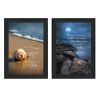 "Sea Dream Collection" 2-Piece Vignette By Robin-Lee Vieira; Printed Wall Art; Ready To Hang Framed Poster; Black Frame
