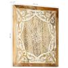 vidaXL Hand-Carved Wall Panels 2 pcs Solid Mango Wood 23.6"x23.6"x1"