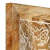 vidaXL Hand-Carved Wall Panels 2 pcs Solid Mango Wood 23.6"x23.6"x1"