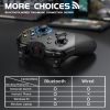 Wireless Bluetooth Gaming Controller Gamepad for PC Windows 7 8 10/Nintendo Switch/Android 4.0 UP/iOS;  Motion Control;  Dual Vibration;  M Buttons;