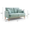 Living Space sofa 2 seater ; Loveseat With Waterproof Fabric Baby Blue; USB Charge