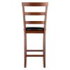 Simone Cushion Ladder-back Seat Counter Stools, 2-Pc Set, Black & Walnut