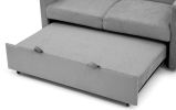 Loveseats Sofa Bed with Pull-out Bed; Adjsutable Back and Two Arm Pocket; Grey (54.5&ldquo;x33&rdquo;x31.5&ldquo;)