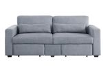 Rogyne Storage Sofa; Gray Linen 51895