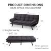 Convertible Memory Foam Futon Couch Bed; Modern Folding Sleeper Sofa in living room-SF267FADGY
