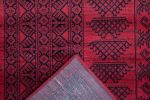 Alastair Red and Black Viscose Area Rug 5x8