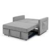 Loveseats Sofa Bed with Pull-out Bed; Adjsutable Back and Two Arm Pocket; Grey (54.5&ldquo;x33&rdquo;x31.5&ldquo;)