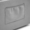 Loveseats Sofa Bed with Pull-out Bed; Adjsutable Back and Two Arm Pocket; Grey (54.5&ldquo;x33&rdquo;x31.5&ldquo;)
