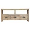 vidaXL TV Cabinet 43.3"x11.8"x19.7" Solid Mango Wood