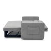 Loveseats Sofa Bed with Pull-out Bed; Adjsutable Back and Two Arm Pocket; Grey (54.5&ldquo;x33&rdquo;x31.5&ldquo;)