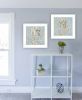 "Coral Seahorse Collection" 2-Piece Vignette By Cindy Jacobs; Ready to Hang Framed Print; White Frame