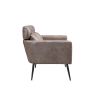 51"W Classical Loveseat Small Sofa Small Mini Room Couch Two-Seater Sofa With 2 Throw Pillows Black Metal Legs for Small Space Office Studio Apartment