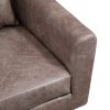 51"W Classical Loveseat Small Sofa Small Mini Room Couch Two-Seater Sofa With 2 Throw Pillows Black Metal Legs for Small Space Office Studio Apartment