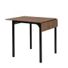 TOPMAX Farmhouse 5-piece Counter Height Drop Leaf Dining Table Set with Dining Chairs for 4; Black Frame+Brown Tabletop