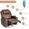 Massage Recliner Chair with Lumbar Heating Function