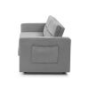 Loveseats Sofa Bed with Pull-out Bed; Adjsutable Back and Two Arm Pocket; Grey (54.5&ldquo;x33&rdquo;x31.5&ldquo;)