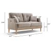 Living Space Sofa 2 Seater ; Loveseat With Waterproof Fabric Cream ; USB Charge