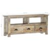vidaXL TV Cabinet 43.3"x11.8"x19.7" Solid Mango Wood