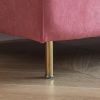 Modern Armless Loveseat Couch;  Armless Settee Bench;  Pink Cotton Linen-59.8''