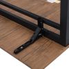 TOPMAX Farmhouse 5-piece Counter Height Drop Leaf Dining Table Set with Dining Chairs for 4; Black Frame+Brown Tabletop