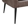 51"W Classical Loveseat Small Sofa Small Mini Room Couch Two-Seater Sofa With 2 Throw Pillows Black Metal Legs for Small Space Office Studio Apartment