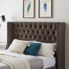 B100S Queen bed; Button designed Headboard; strong wooden slats + metal legs with Electroplate