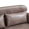51"W Classical Loveseat Small Sofa Small Mini Room Couch Two-Seater Sofa With 2 Throw Pillows Black Metal Legs for Small Space Office Studio Apartment