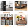 Furniture Style Wood Dog Crate End Table with Storage Console(Rustic Brown; 19.69''w x 22.83''d x 26.97''h)