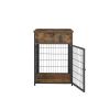 Furniture Style Wood Dog Crate End Table with Storage Console(Rustic Brown; 19.69''w x 22.83''d x 26.97''h)
