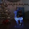 vidaXL Acrylic Reindeer Christmas Decoration 140 LEDs 4 ft Blue