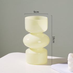 Vintage Glass Vase Personalized Creative Hydroponic Flower Arrangement Container Ornaments (Option: 9018 Milky White)