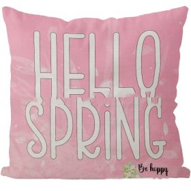 Spring Theme Blue Throw Pillowcase (Option: Style 6-45x45cm)
