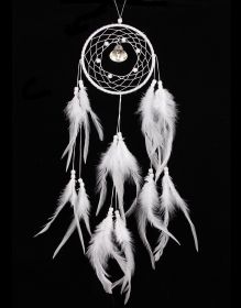 Feather Dreamcatcher Wind Chimes Pendant (Option: White-13 Ã— 55CM)