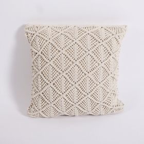 Braid Rope Tassel Hand-woven Pillow (Option: Pillow E-45x45cm)