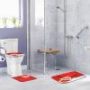 3 Pcs Christmas Bathroom Rugs Set Contour Non-slip Toilet Mats