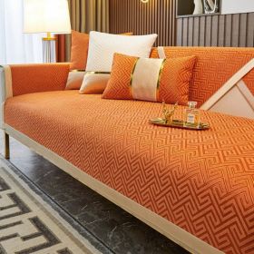 Nordic Light Luxury Style Sofa Cushion Modern (Option: Orange-70x90cm)